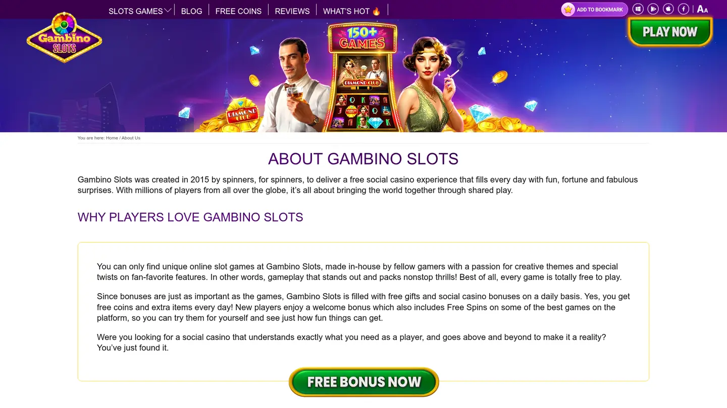 Gambino Slots Casino — Support and licensing