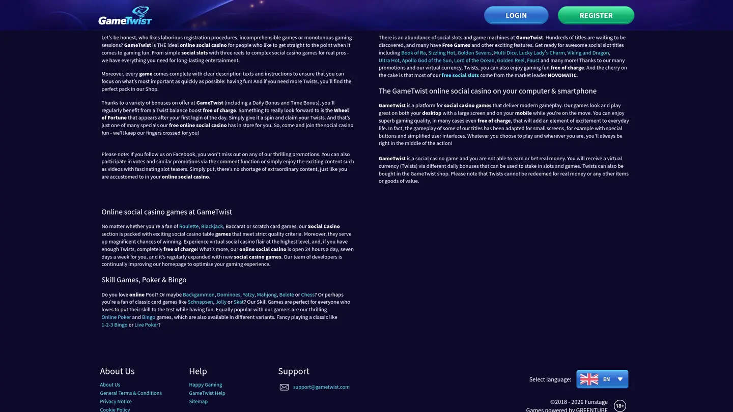 GameTwist Casino — Payment methods and licensing