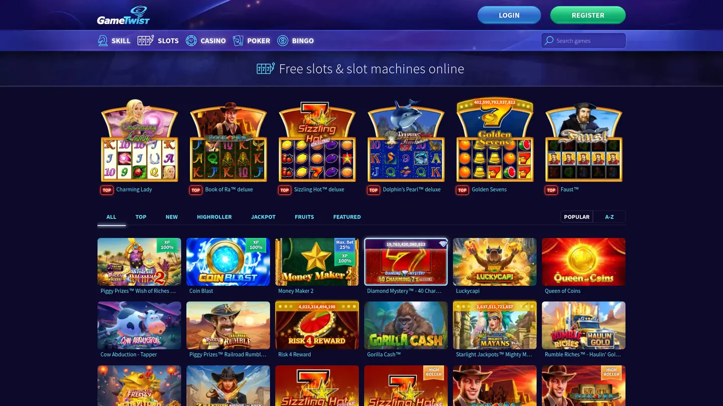 GameTwist Casino — Game lobby