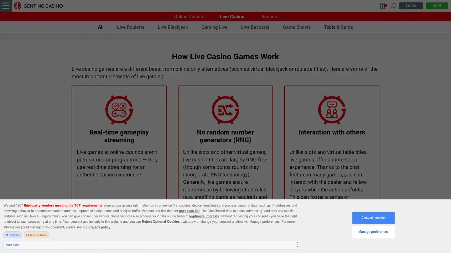 Genting Casino DK — More of the lobby