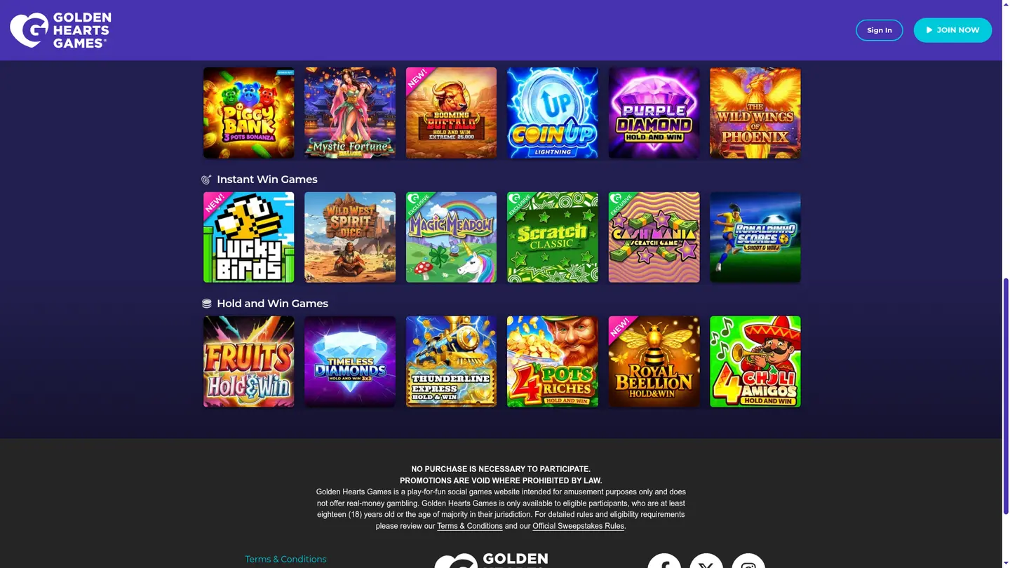 Golden Hearts Games Casino — Payment methods and licensing