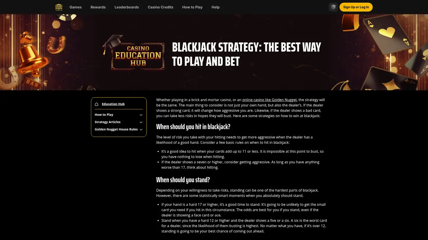 Golden Nugget Online Casino MI — Game lobby