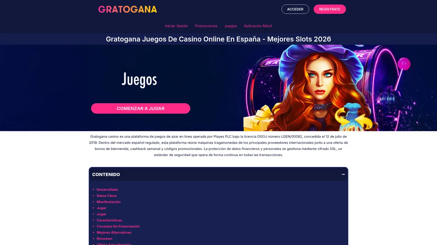 GratoGana Casino — Game lobby