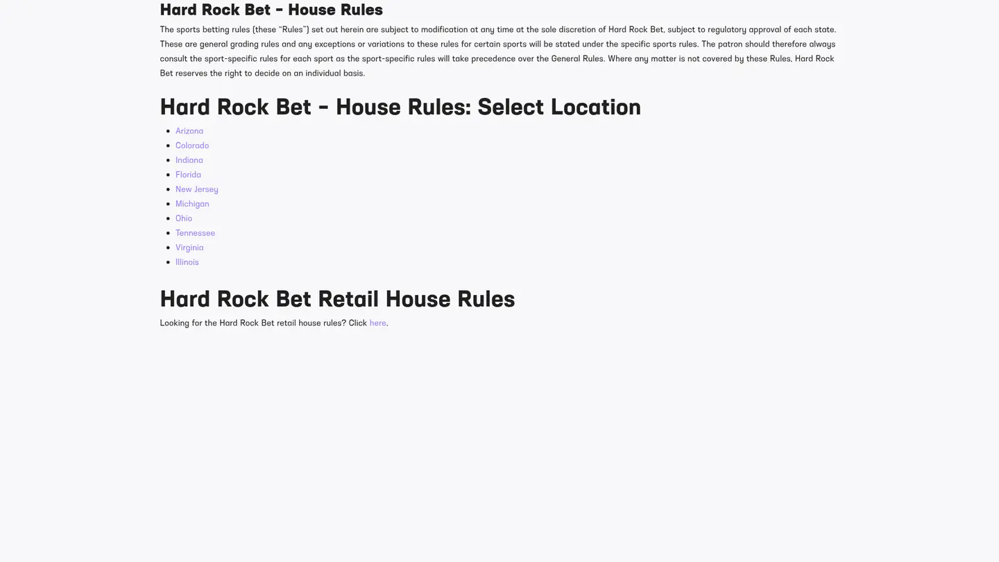Hard Rock Bet Casino MI — Withdrawal terms
