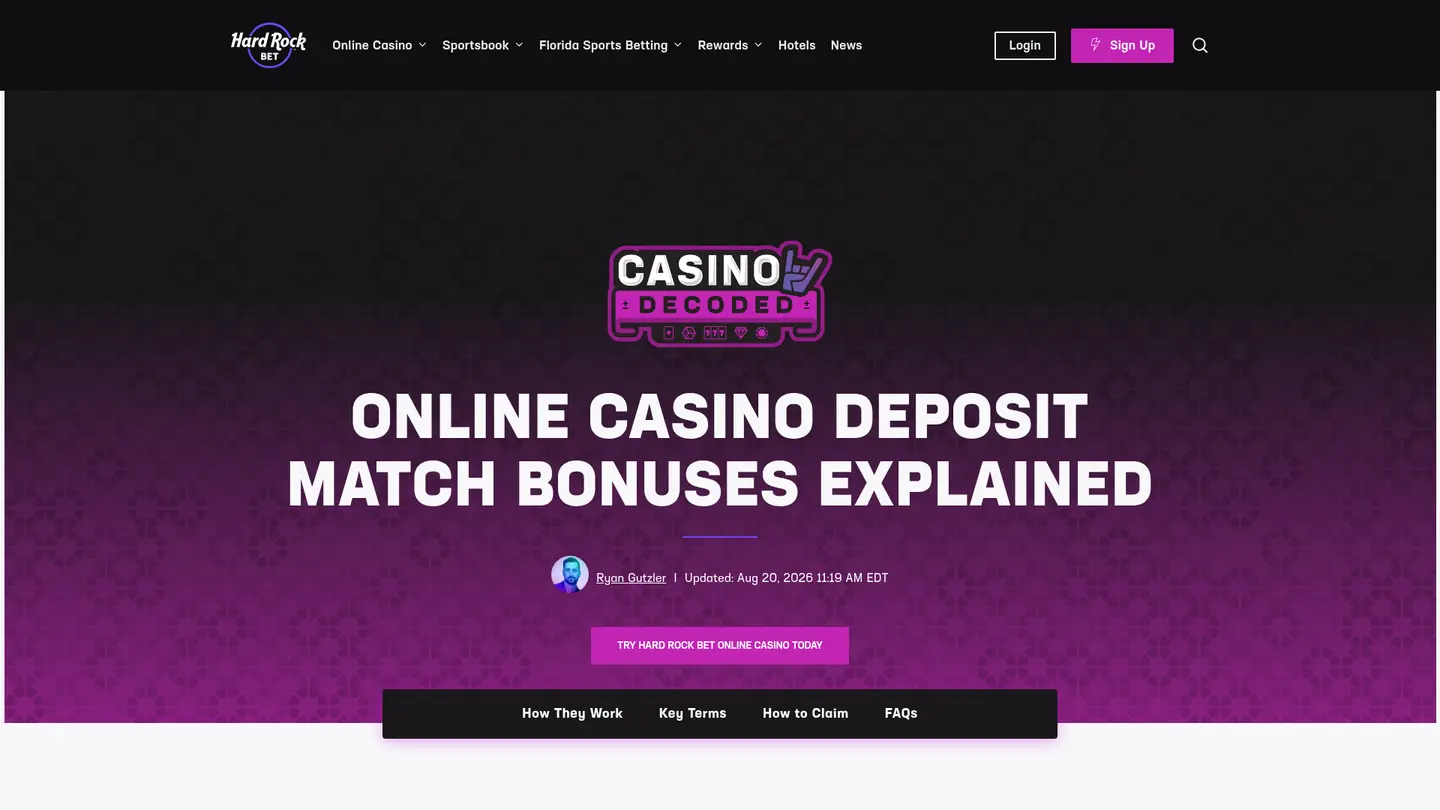 Hard Rock Bet Casino MI — Banking