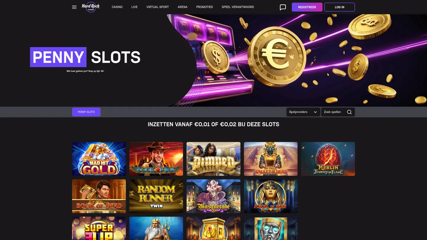 Hard Rock Casino NL — Game lobby