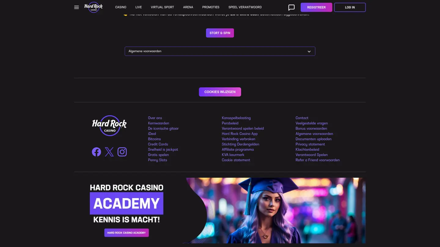 Hard Rock Casino NL — Deposit methods