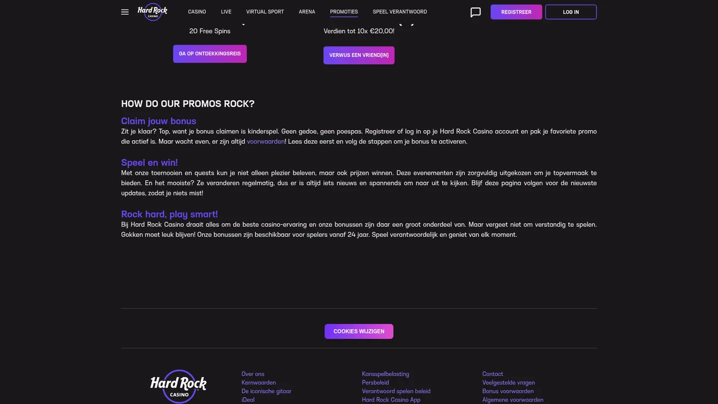 Hard Rock Casino NL — Offers in detail