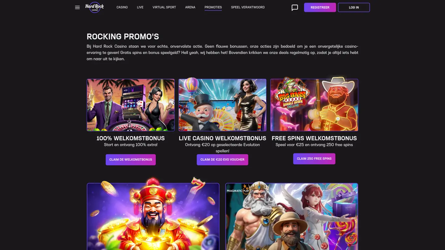 Hard Rock Casino NL — Promotions