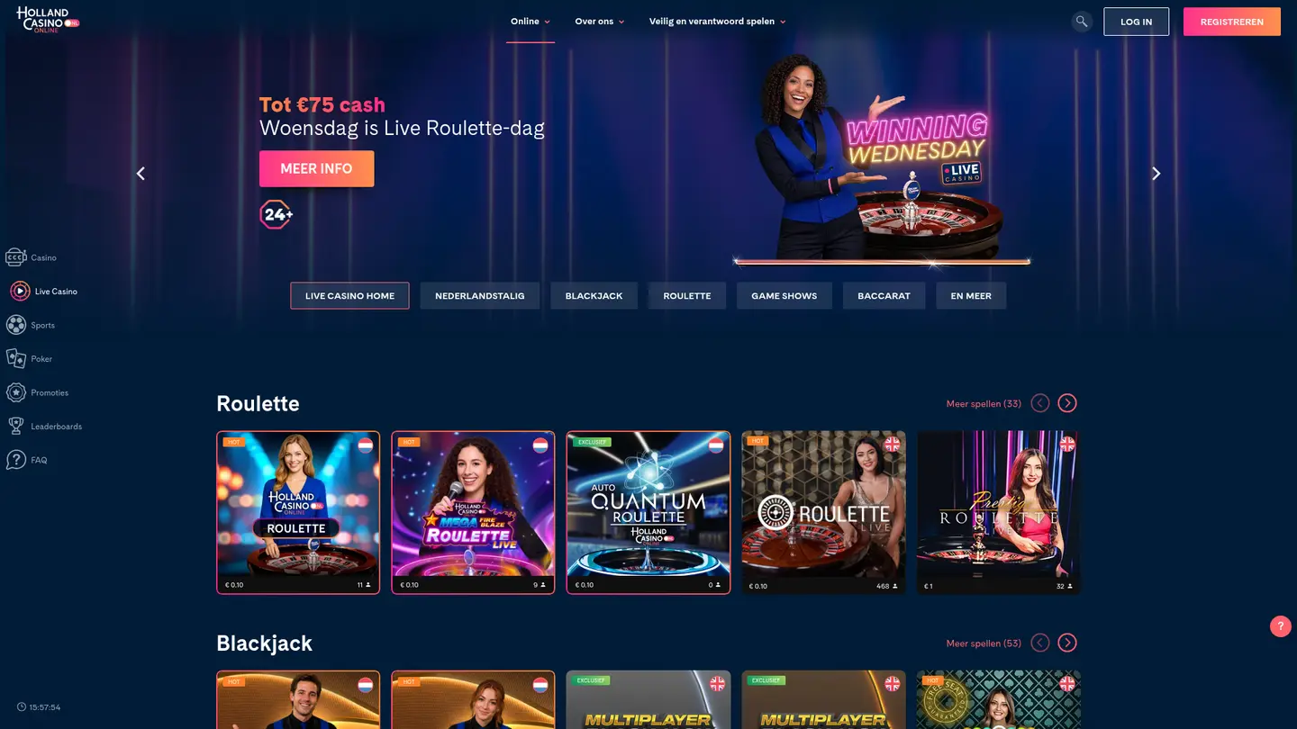 Holland Casino — Game lobby