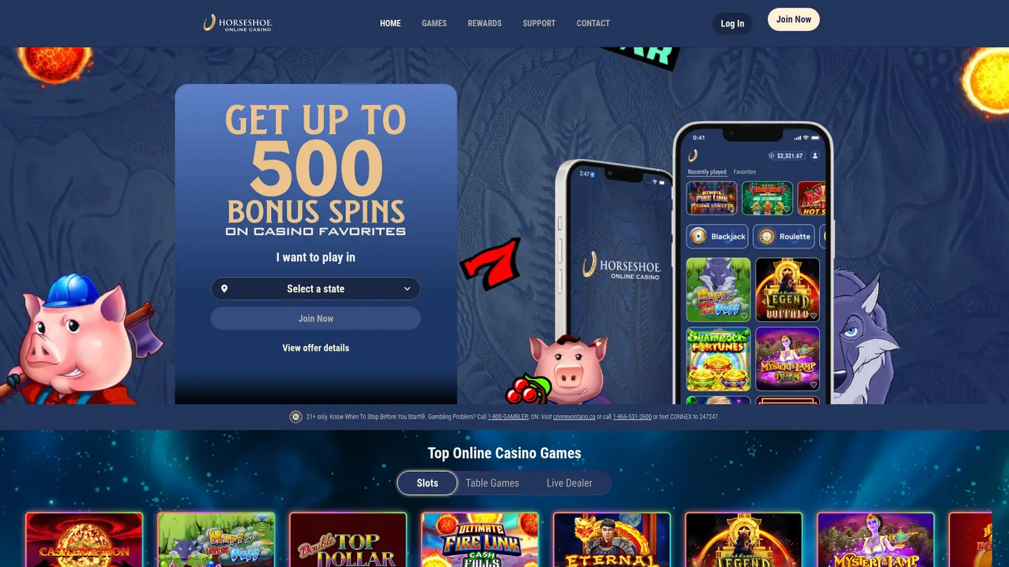 Horseshoe Casino Review: 100% up to $100