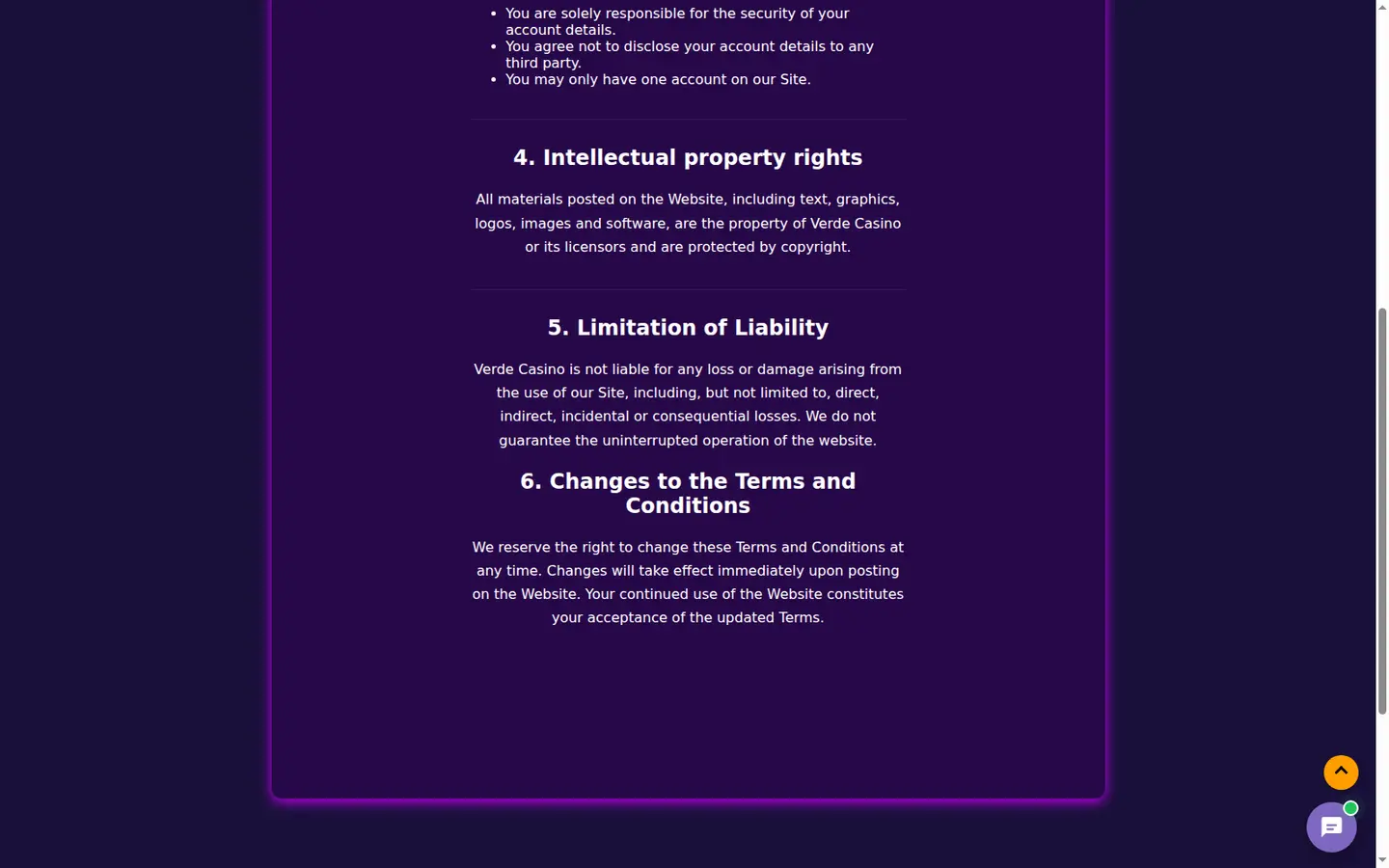 iWild Casino — Terms in detail