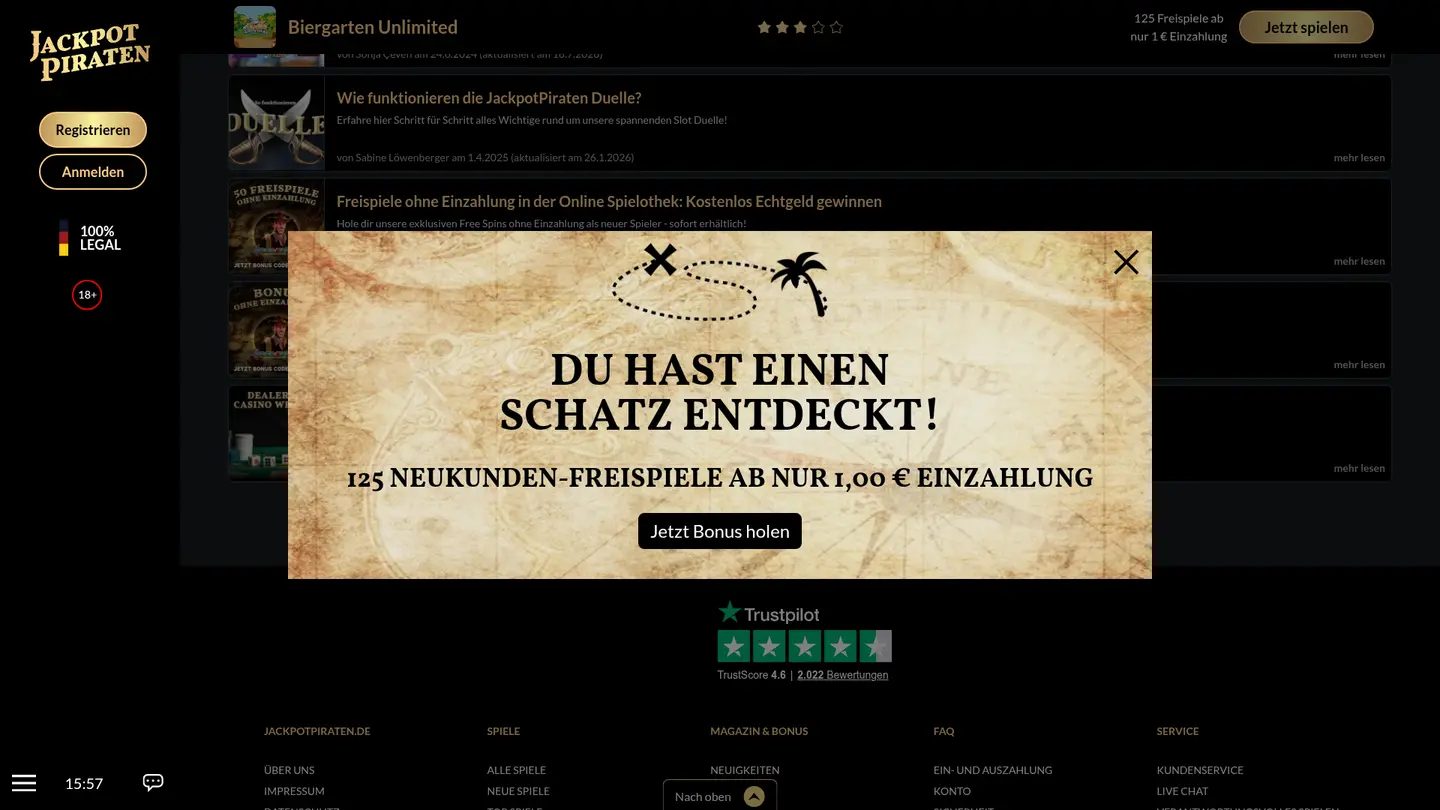 JackpotPiraten Casino — Terms in detail