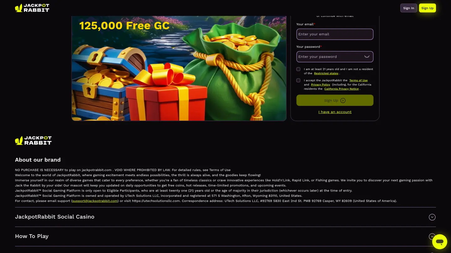 JackpotRabbit Social Casino — Payment methods and licensing