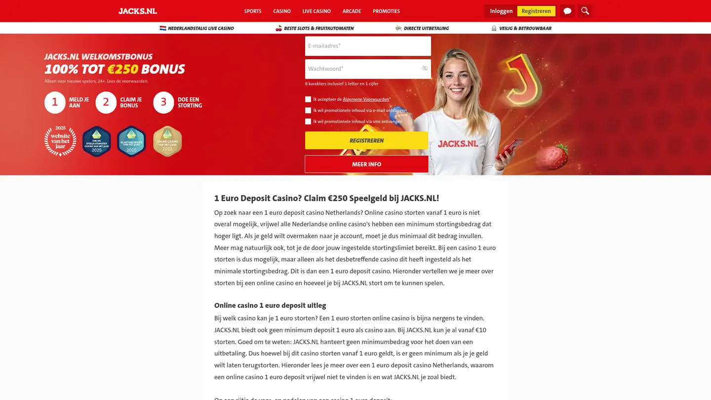 Jacks.nl Casino — Banking