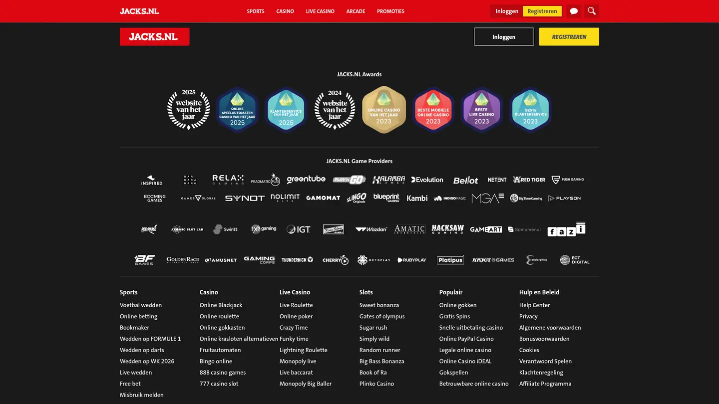 Jacks.nl Casino — Support in detail