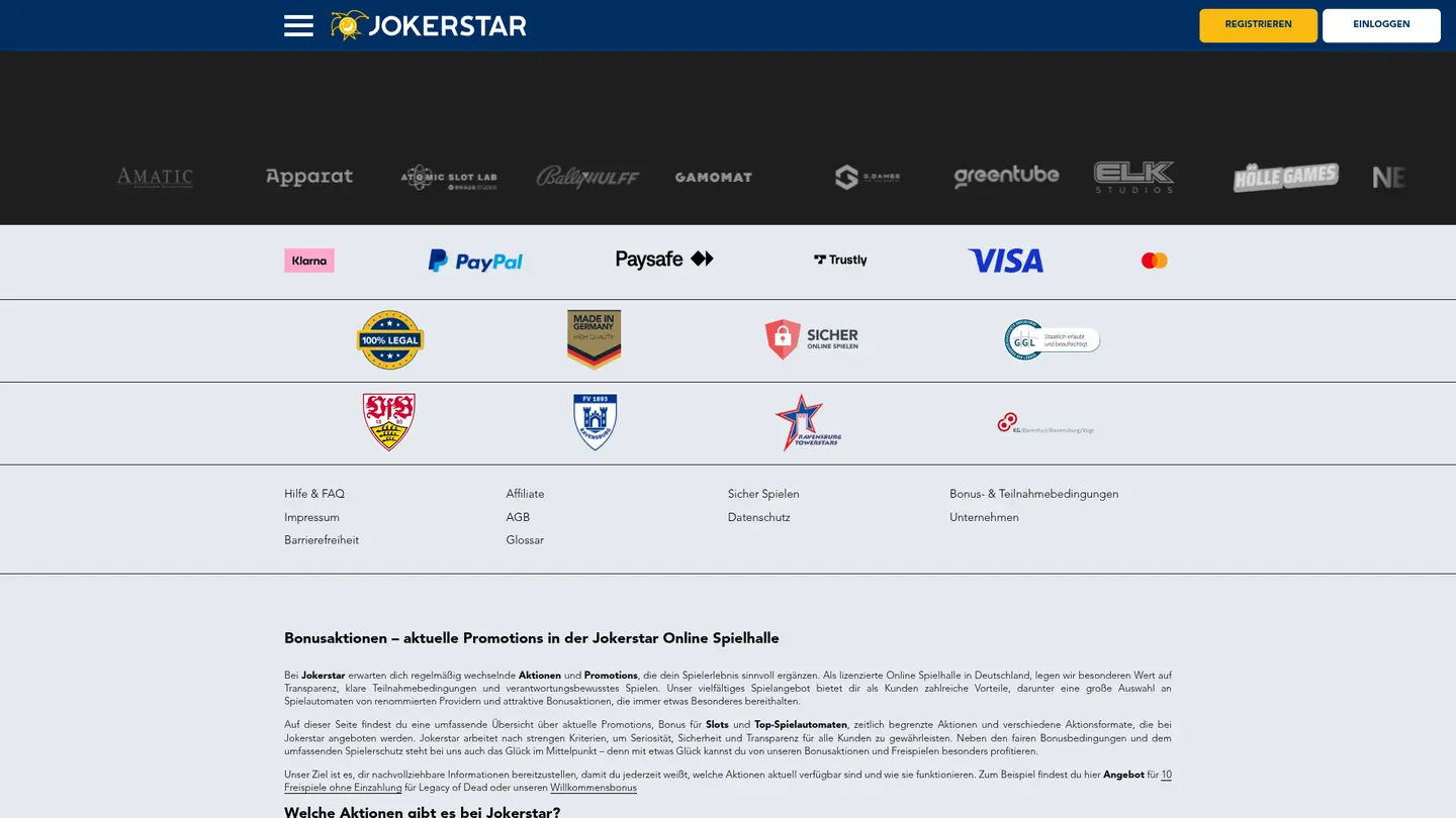 Jokerstar Casino — Offers in detail
