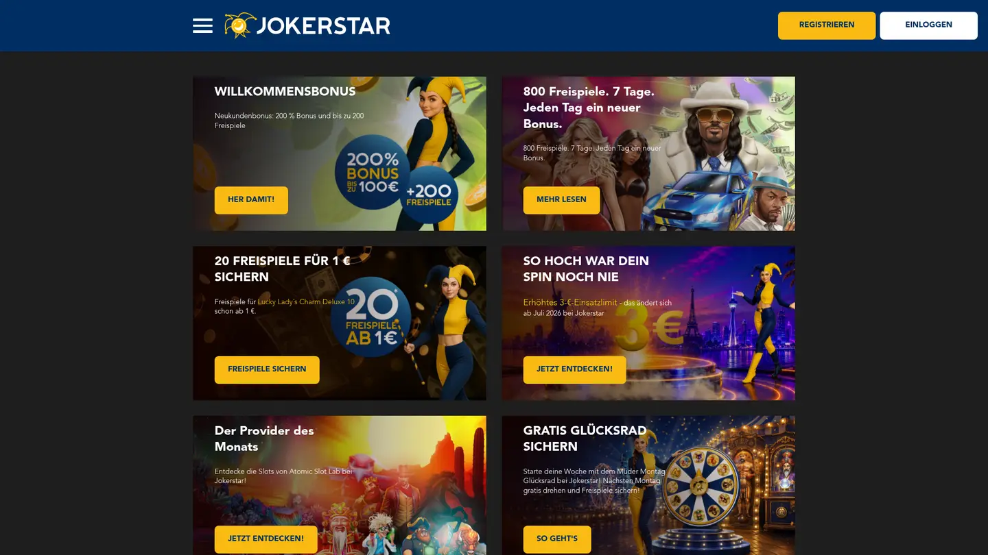 Jokerstar Casino — Promotions