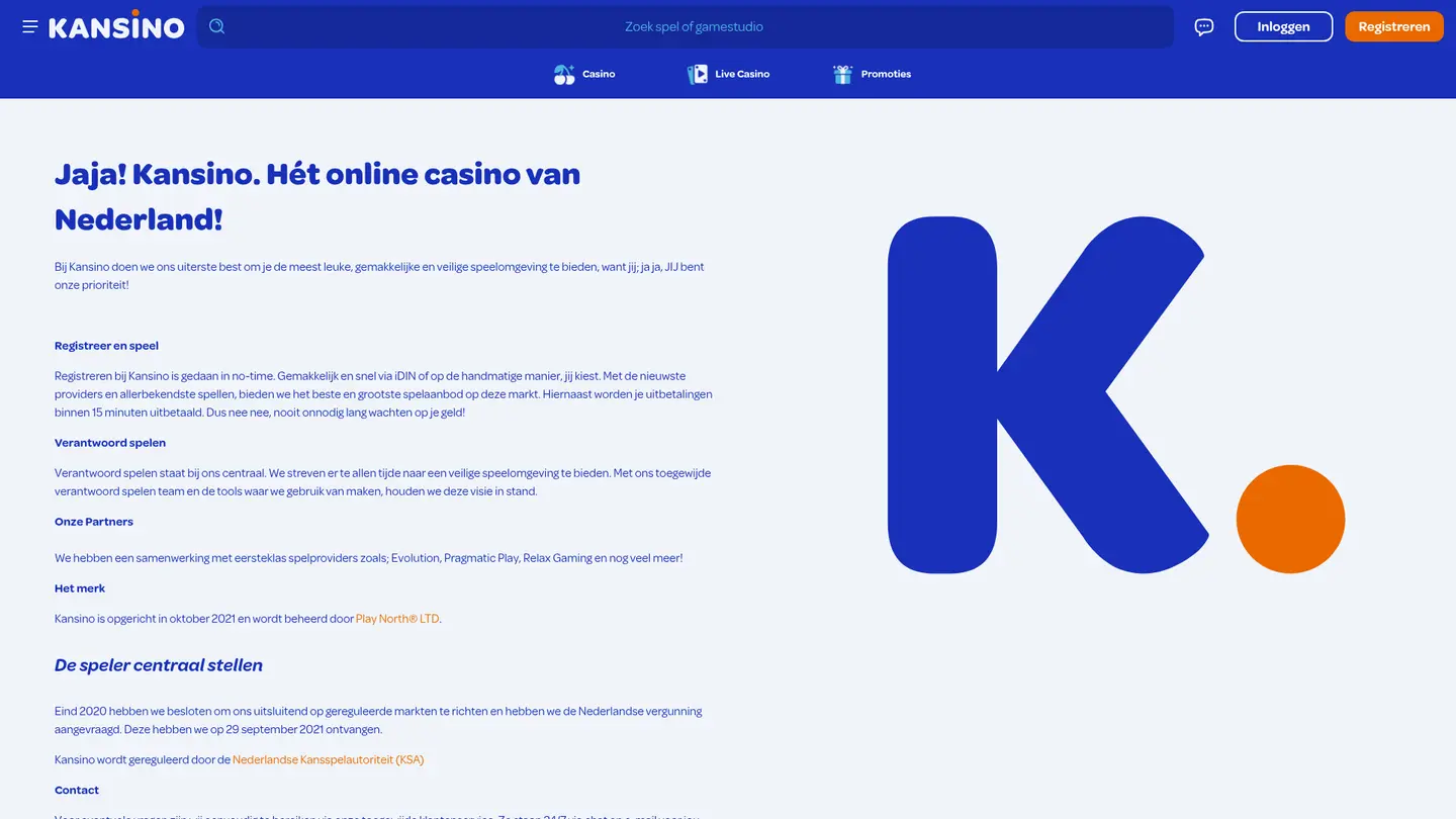 Kansino Casino — Support and licensing