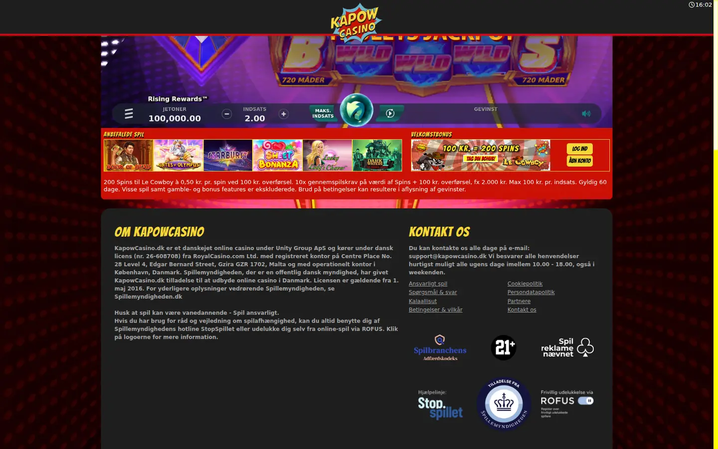 Kapow Casino — Offers in detail