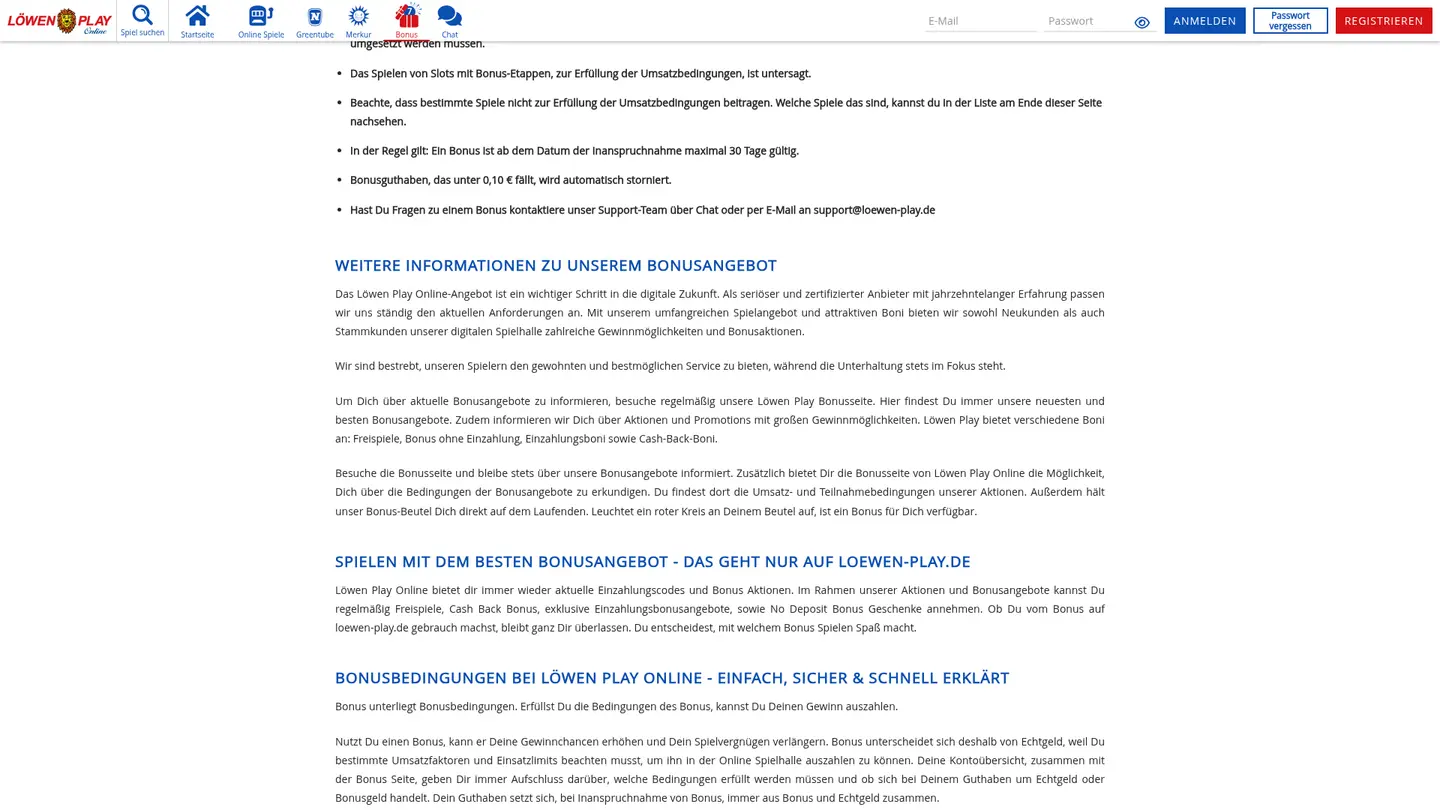 Löwen Play Casino — Offers in detail