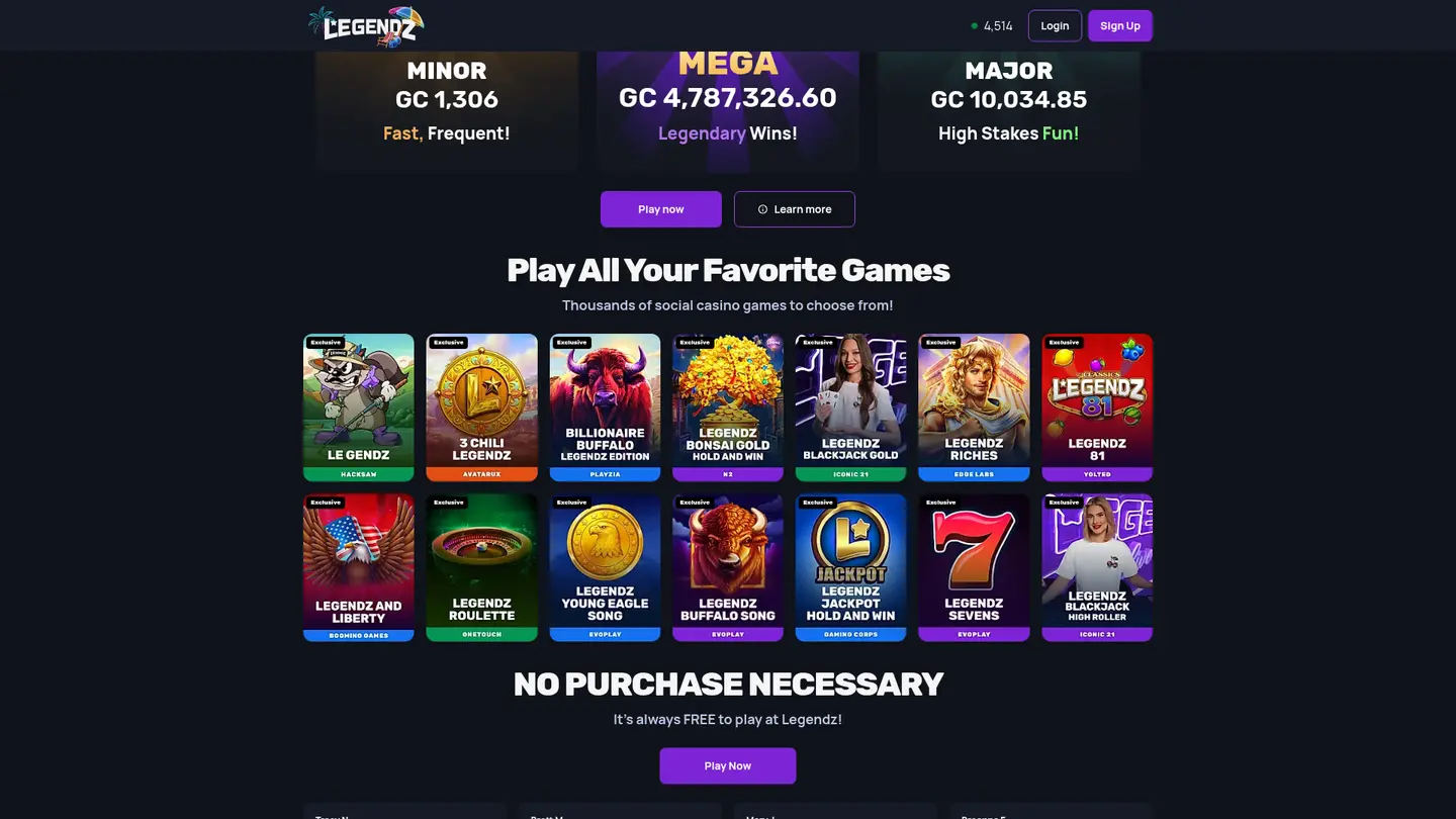 Legendz Casino — Offers in detail