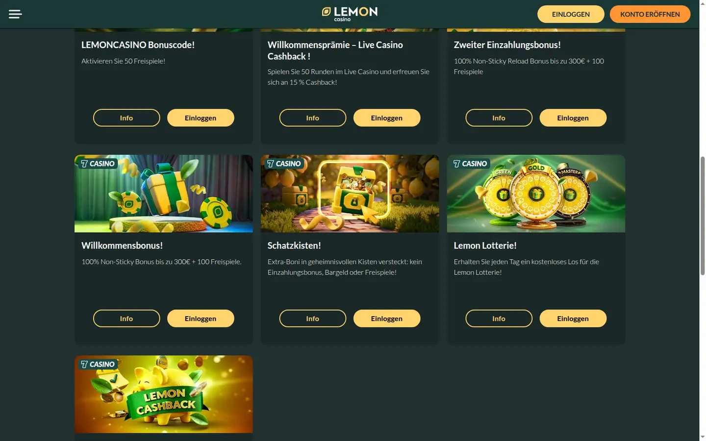 Lemon Casino — Offers in detail