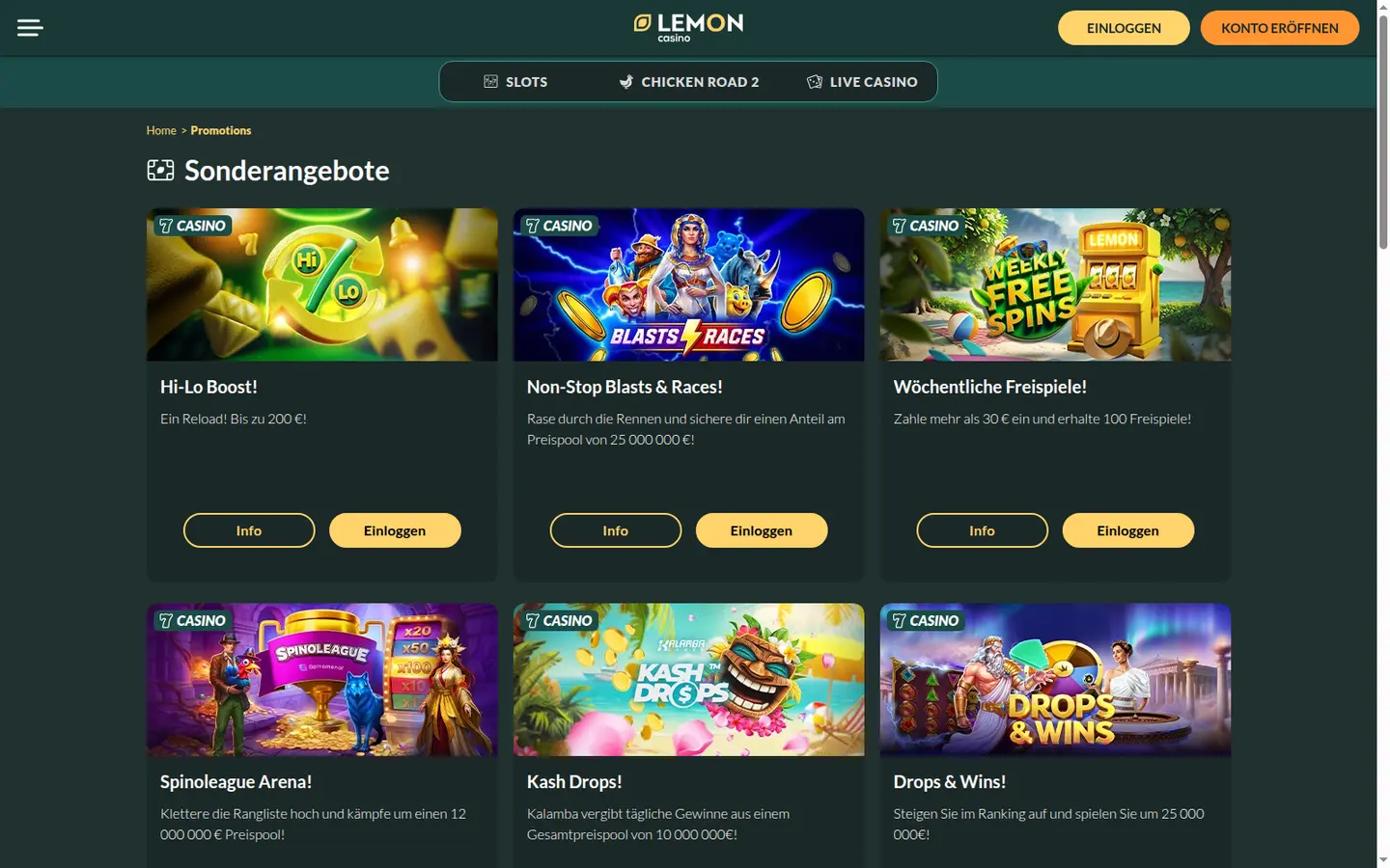 Lemon Casino — Promotions
