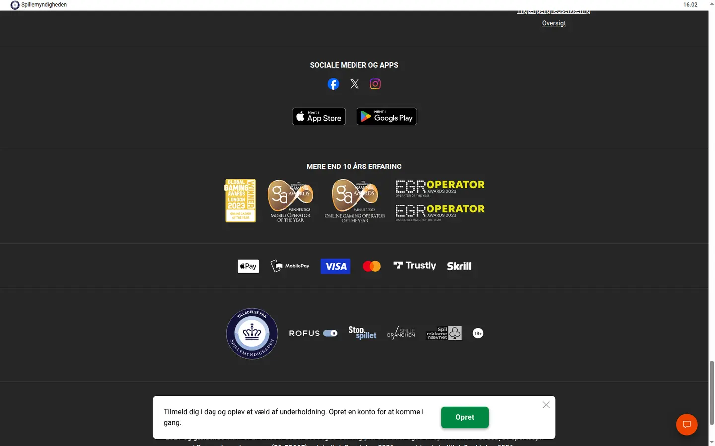 LeoVegas Casino — Payment methods and licensing