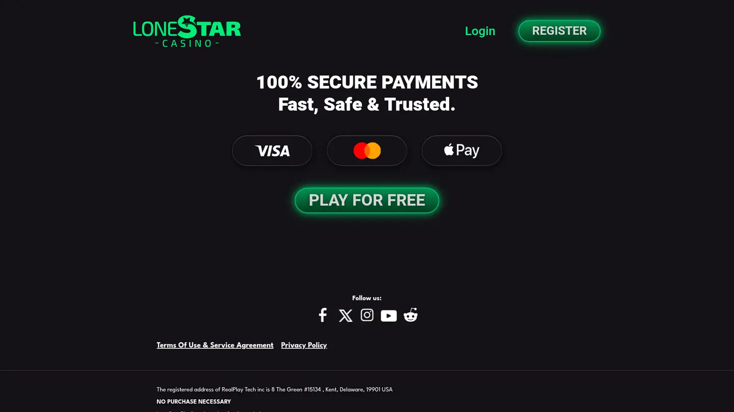 LoneStar Casino — Payment methods and licensing