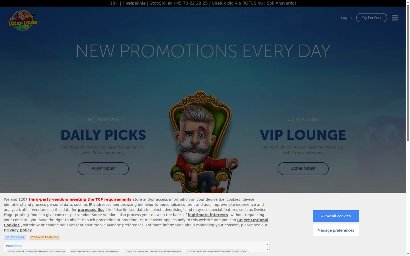 LuckyLouis Casino DK — Promotions