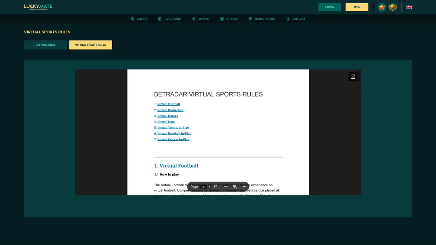 LuckyMate Casino — Withdrawal terms