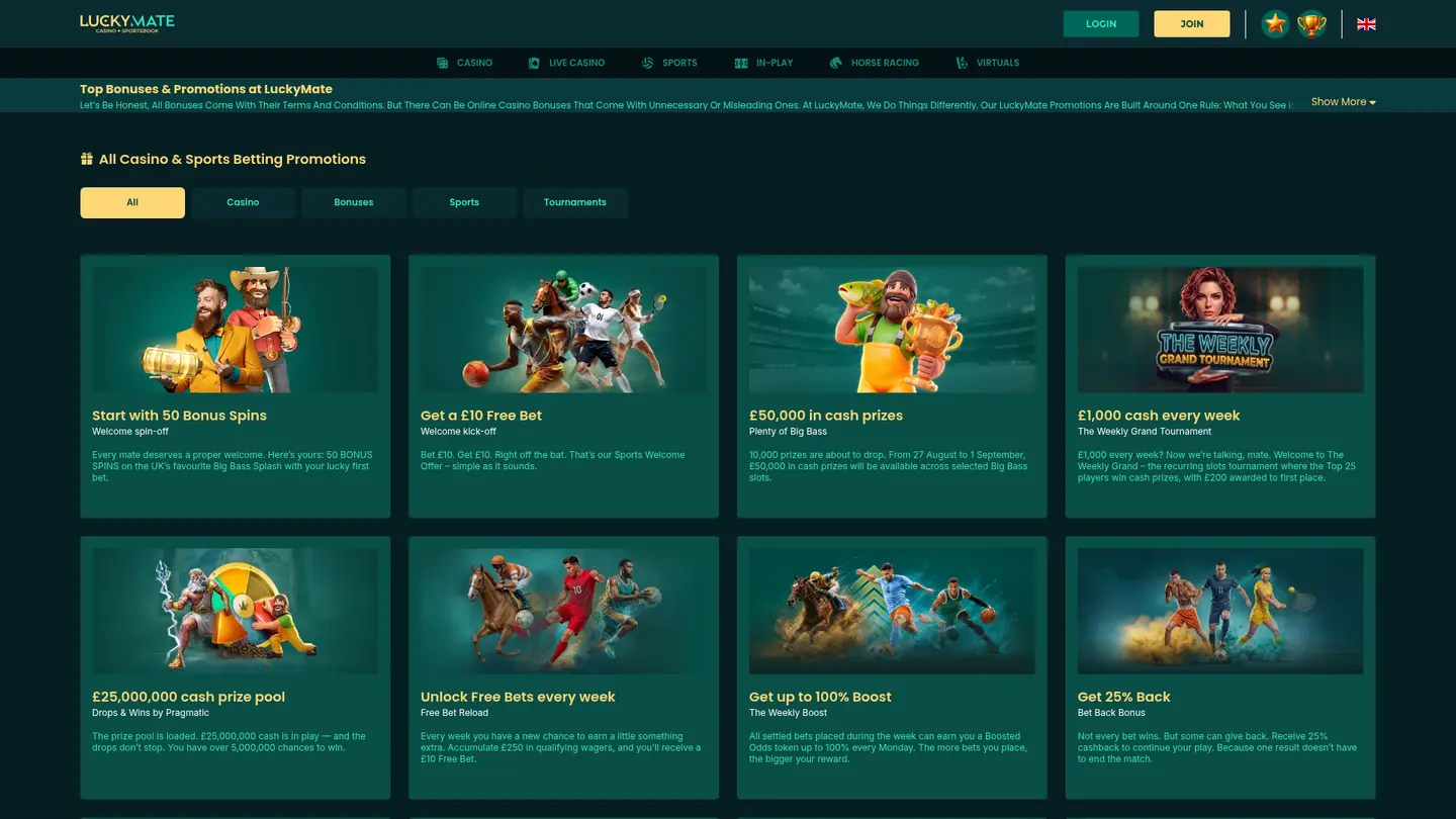 LuckyMate Casino — Promotions