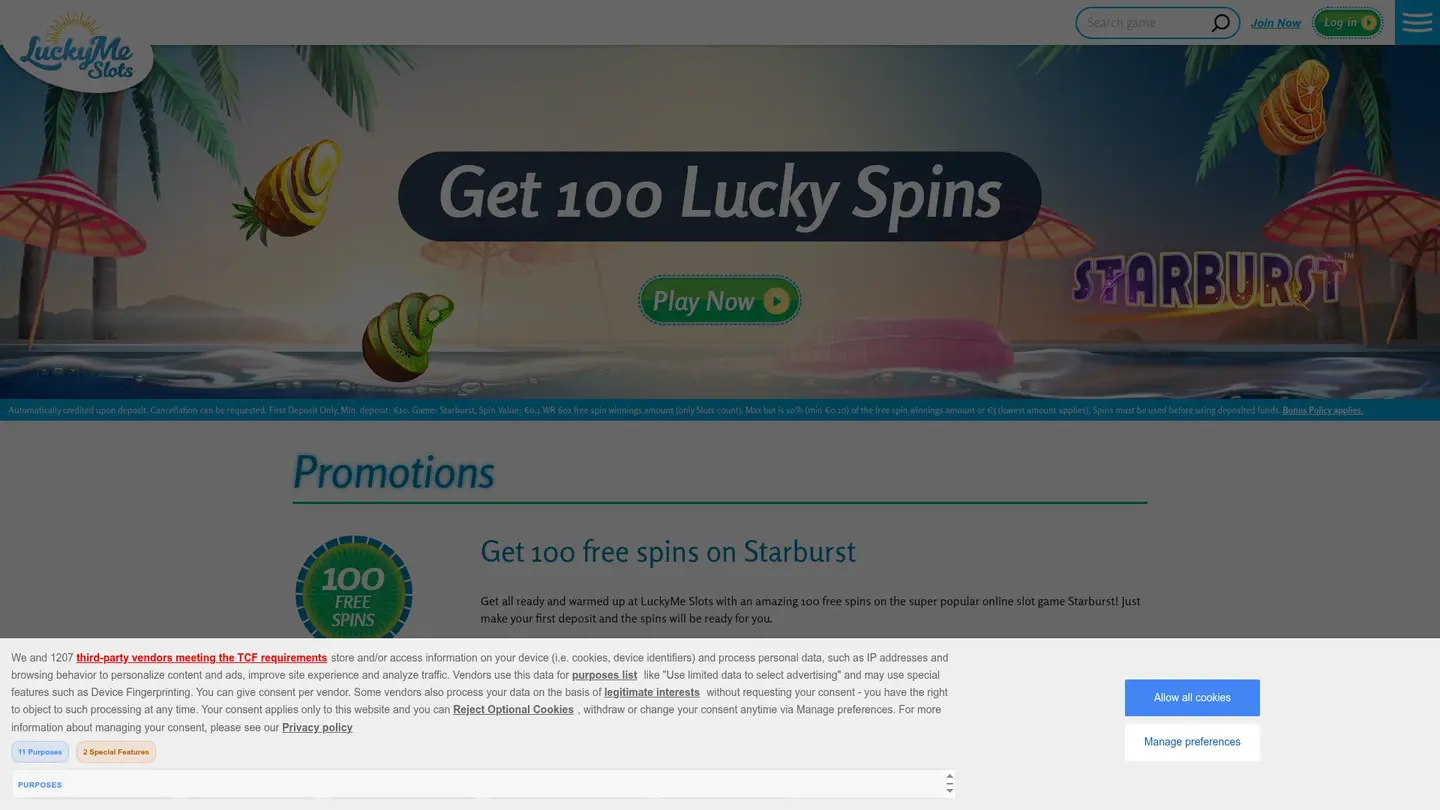 LuckyMe Slots Casino DK — Promotions