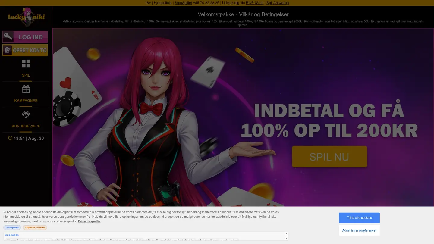 LuckyNiki Casino DK — Banking