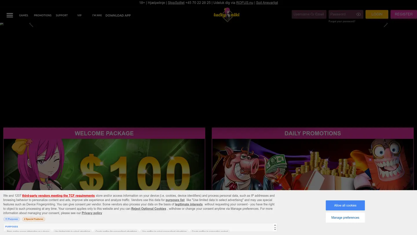 LuckyNiki Casino DK — Promotions