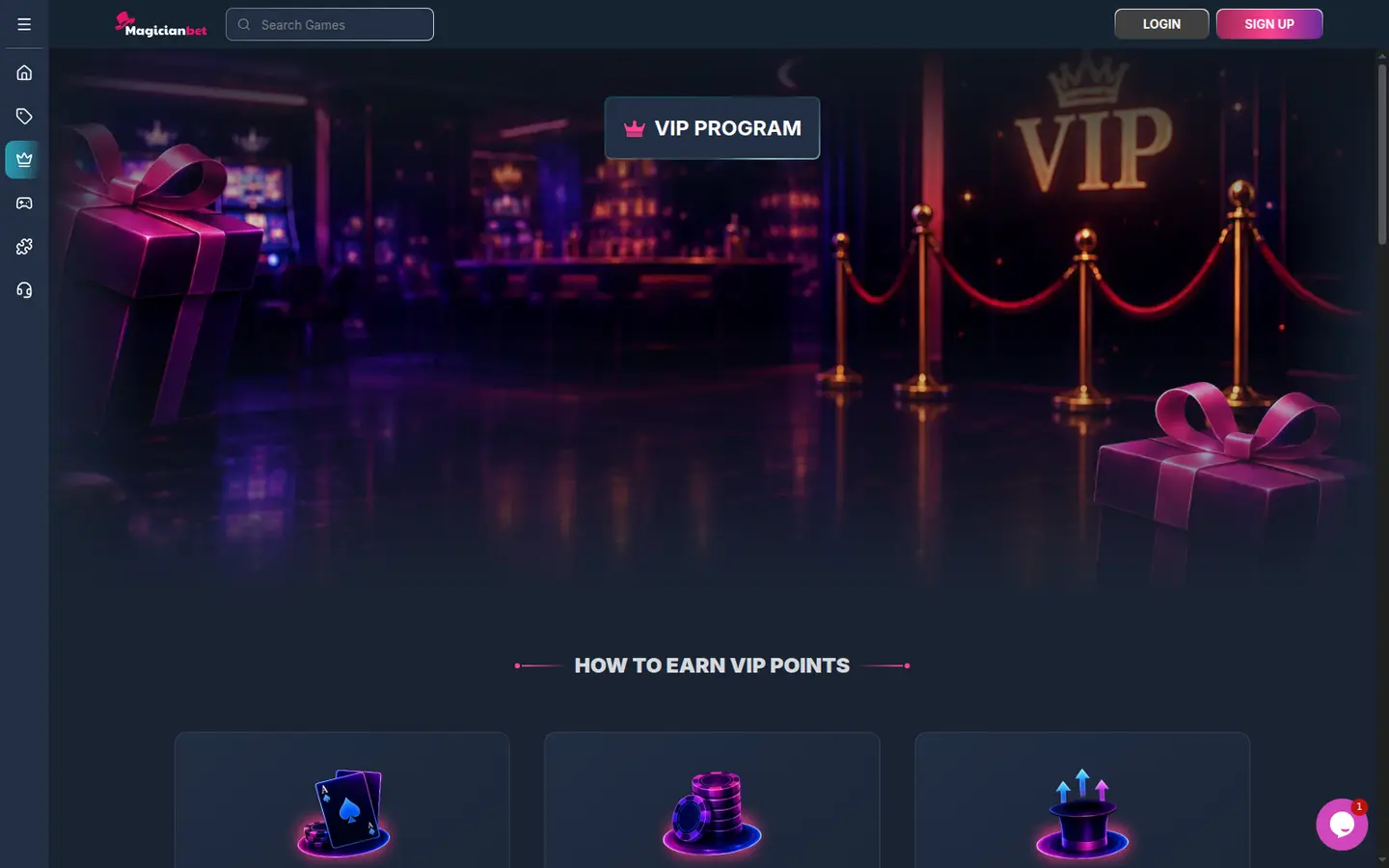 Magicianbet Casino — Offers in detail