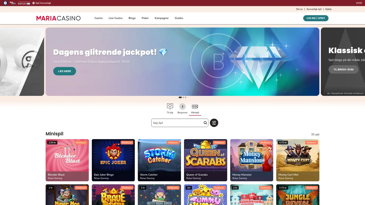 Maria Casino DK — Game lobby