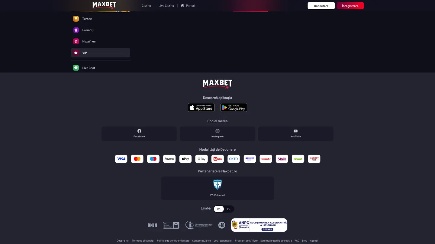 MaxBet Casino — Offers in detail