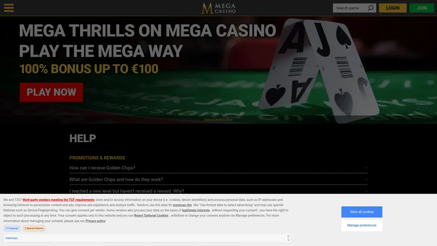 Mega Casino DK — Support and licensing