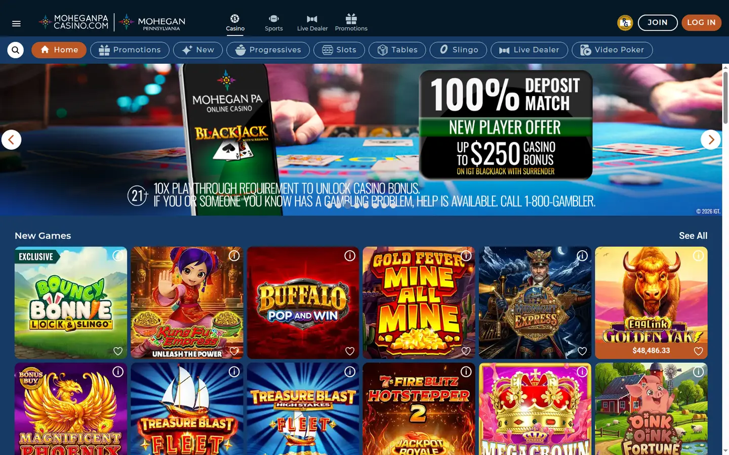 Mohegan Casino PA — Offers in detail