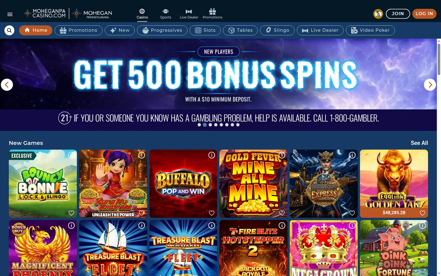 Mohegan Casino PA — Promotions
