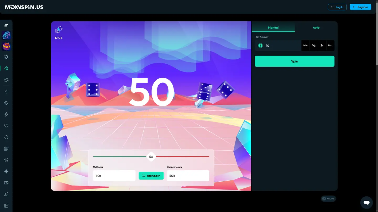 Moonspin Casino — Game lobby