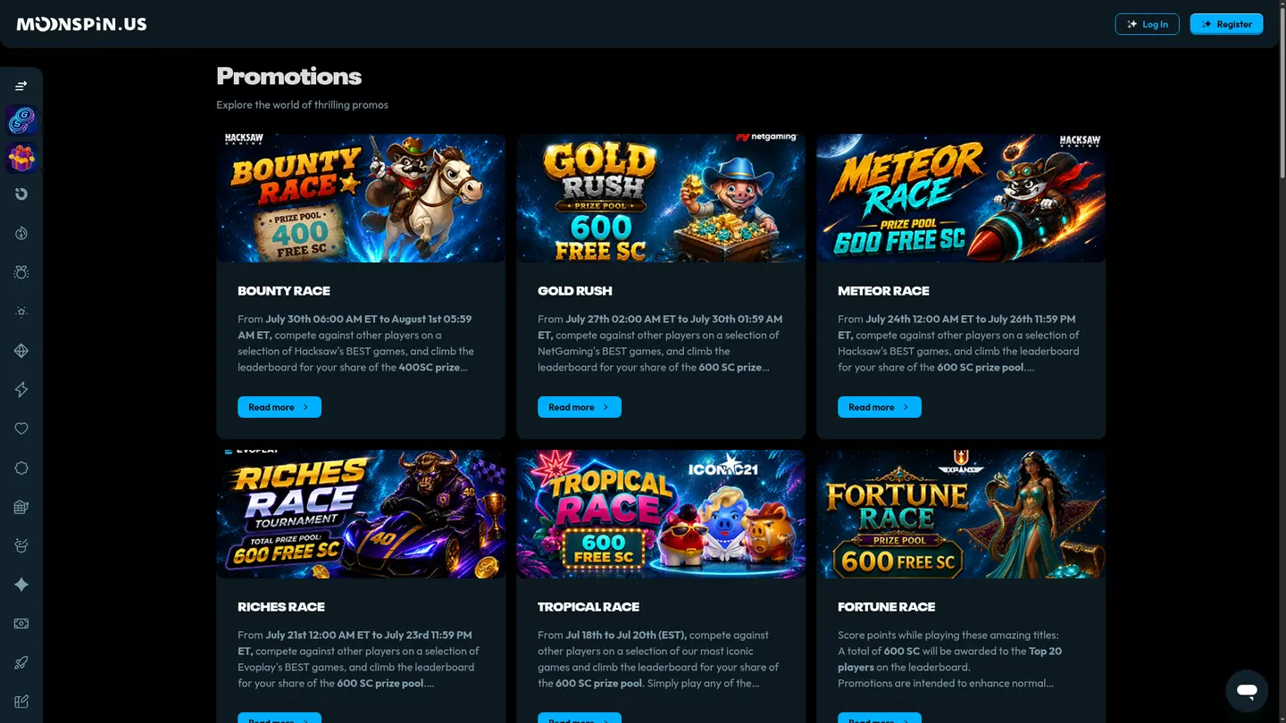 Moonspin Casino — Promotions