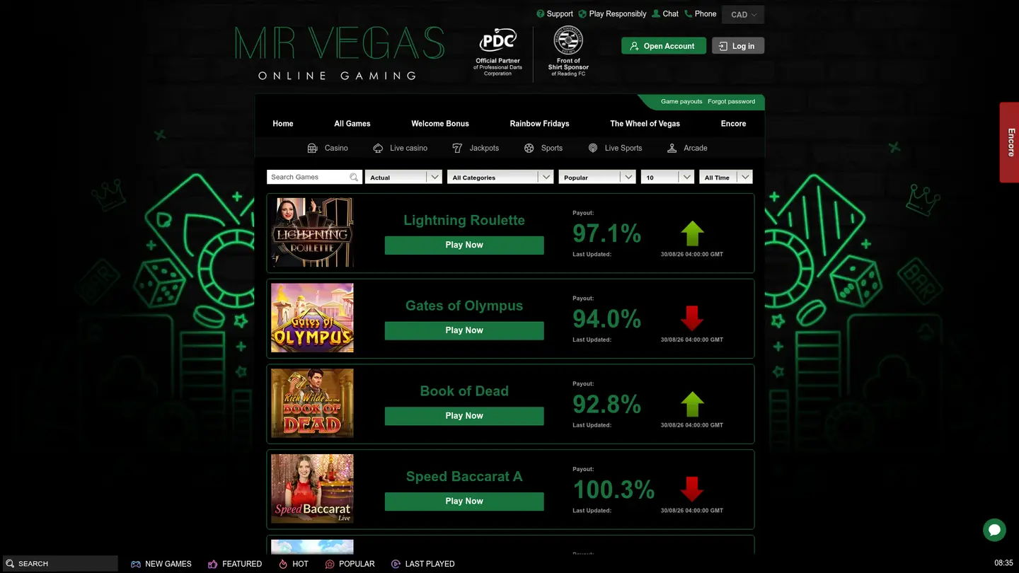 Mr. Vegas Casino Ontario — Withdrawal terms