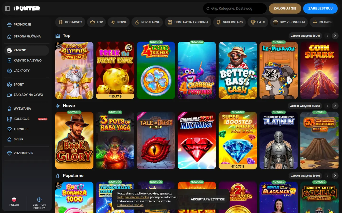 MrPunter Casino — Game lobby