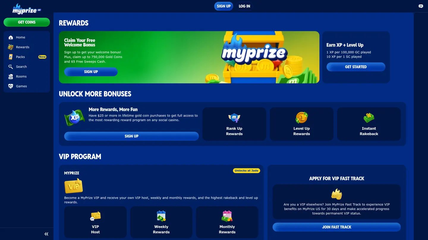 MyPrize.us Casino — Promotions