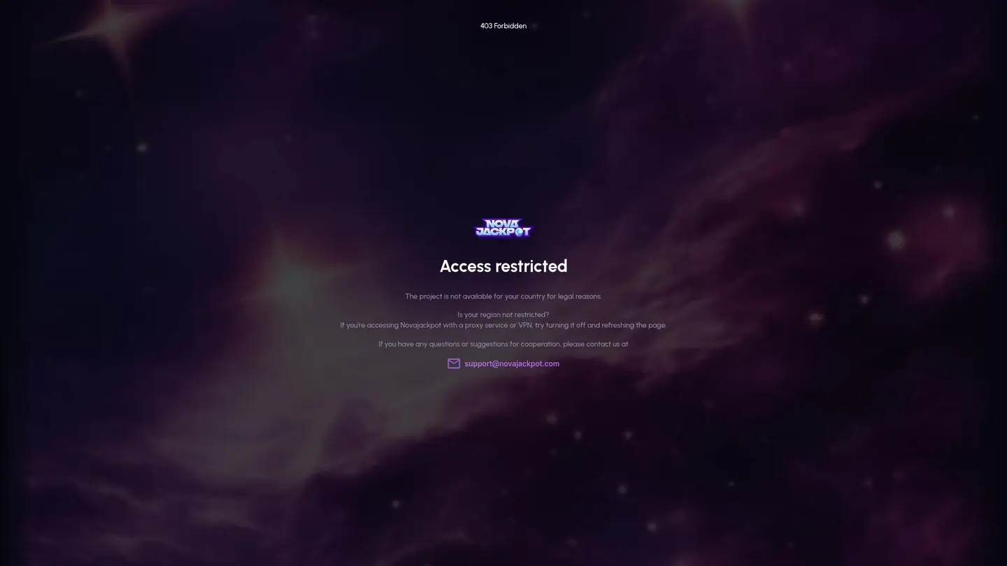 NovaJackpot Casino — Game lobby