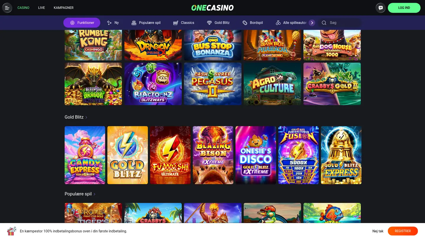 One Casino DK — More of the lobby