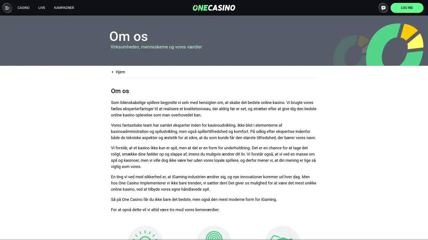 One Casino DK — Support and licensing